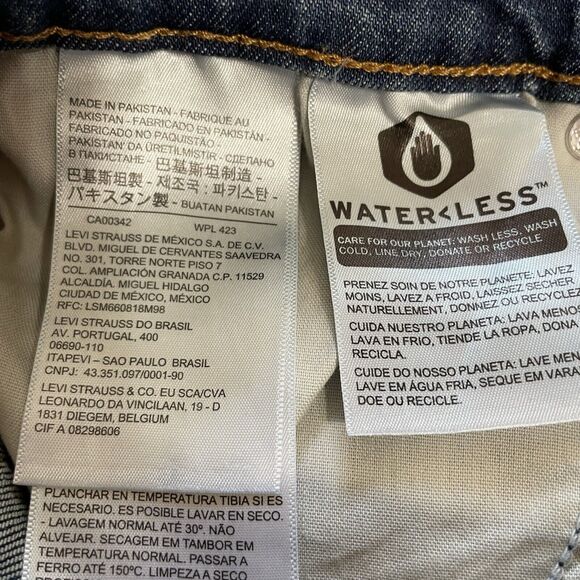 Levi's Wedgie Skinny Jeans Women’s 31 Blue Dark Wash Button Fly High Rise NEW - Picture 9 of 12